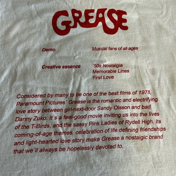 Zara Grease Olivia Newton John “Tell me about it Stud” Tee Shirt White Medium - Picture 5 of 10